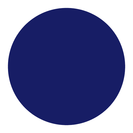 A solid dark blue circle centred on a light grey background.